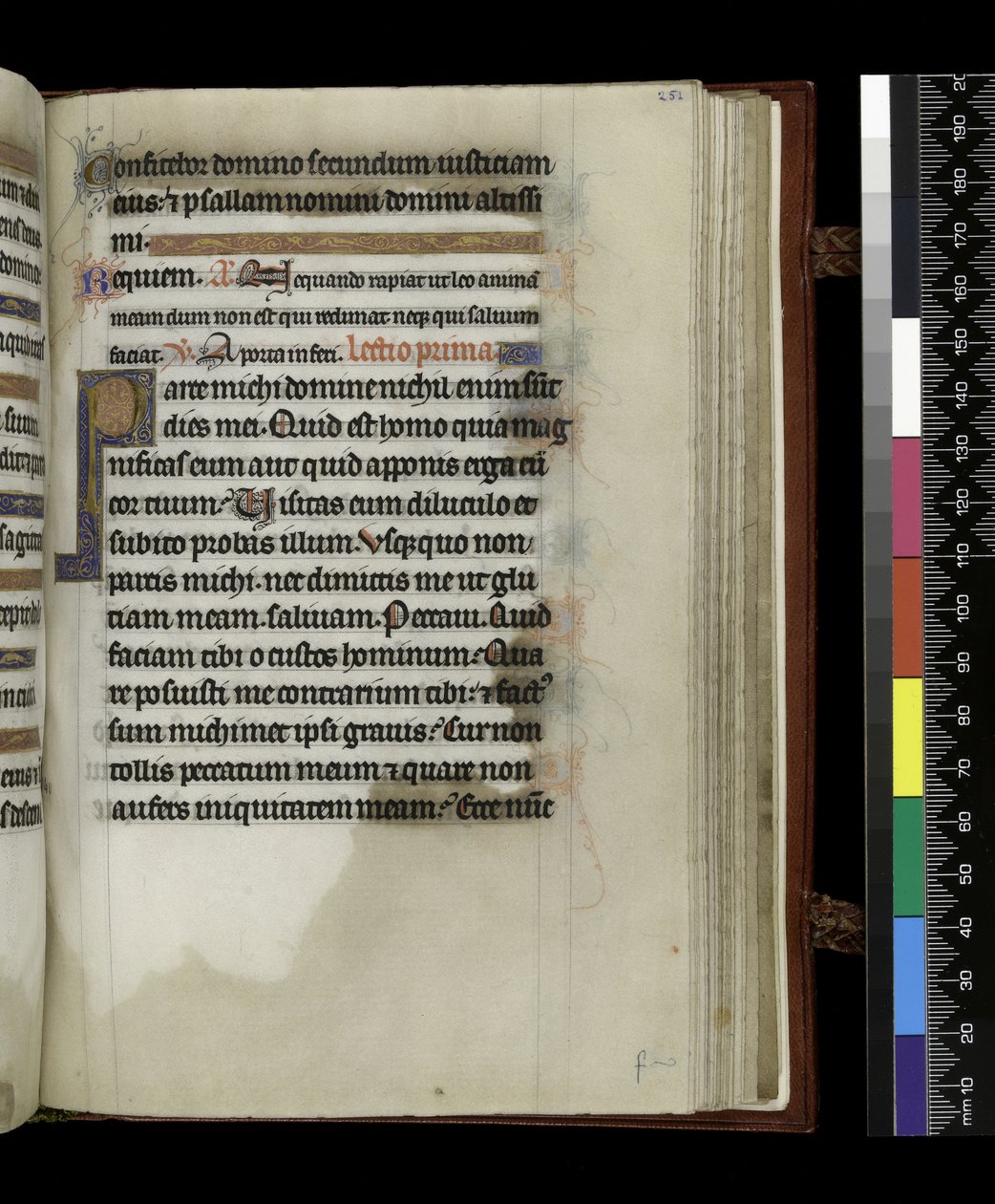 MS 300 f.251r, a francia Izabella zsoltárából és óráiból, Párizs, 1265–1270 körül (toll, tinta és tempera pergamenen) alkotó: French School