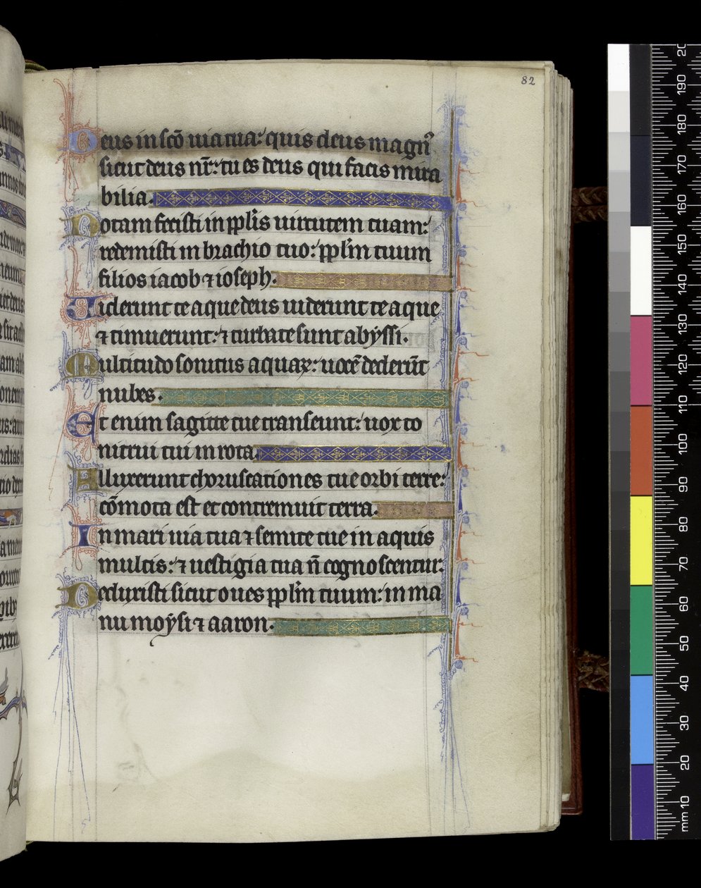 MS 300 f.82r, a francia Izabella zsoltárából és óráiból, Párizs, 1265-1270 körül (toll, tinta és tempera pergamenen) alkotó: French School