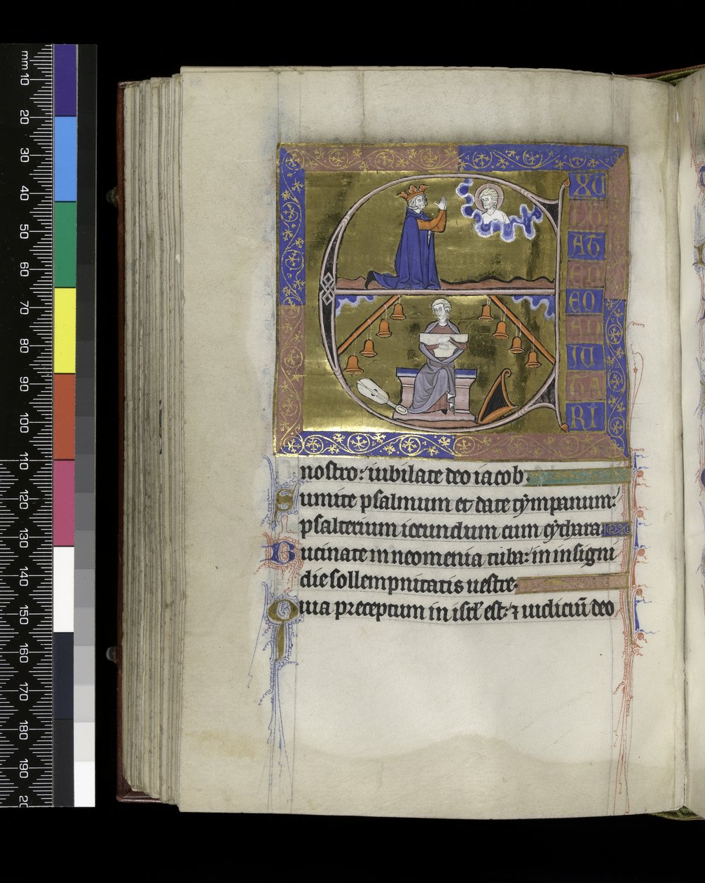 MS 300 f.89v, David Istenhez imádkozik alkotó: French School