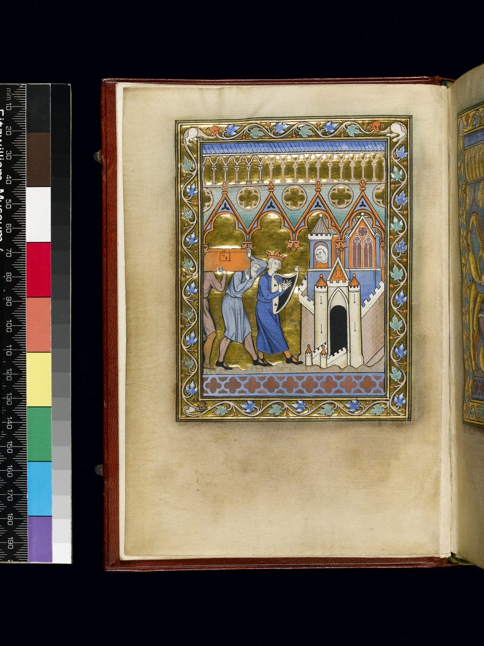 MS 300 f.Iv, fólió a francia Izabella zsoltárából és óráiból, Párizs, 1265-70 körül alkotó: French School