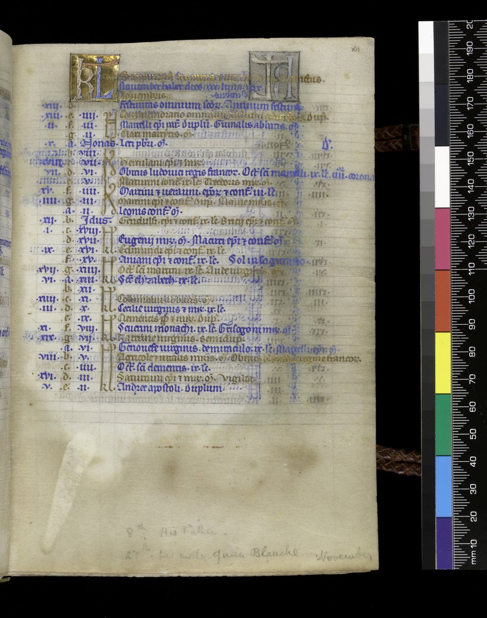 MS 300 f.XIIr, a francia Izabella zsoltárából és óráiból, Párizs, 1265-70 körül (toll, tinta és tempera pergamenen) alkotó: French School