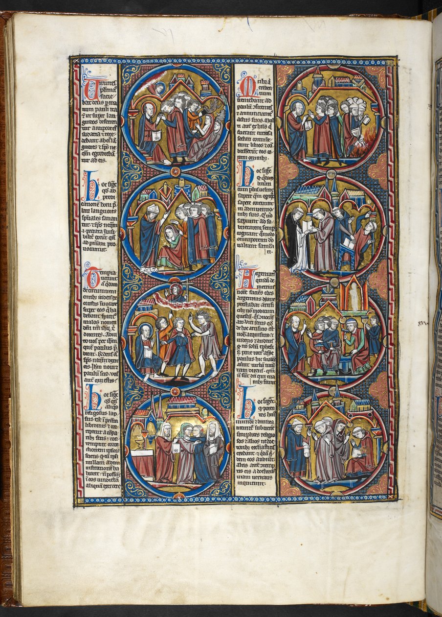 KISASSZONY. Harley 1527, f.80v, miniatúrák a Biblia moralisée-ből (vellum) alkotó: French School
