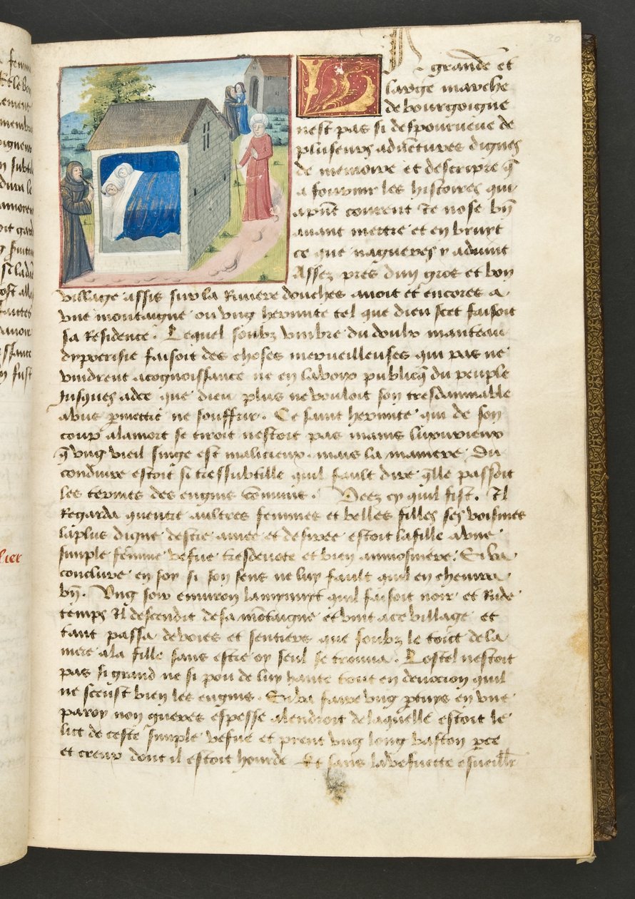 MS Hunter 252 030r oldal a száz új hírből, c.1461-62 alkotó: French School