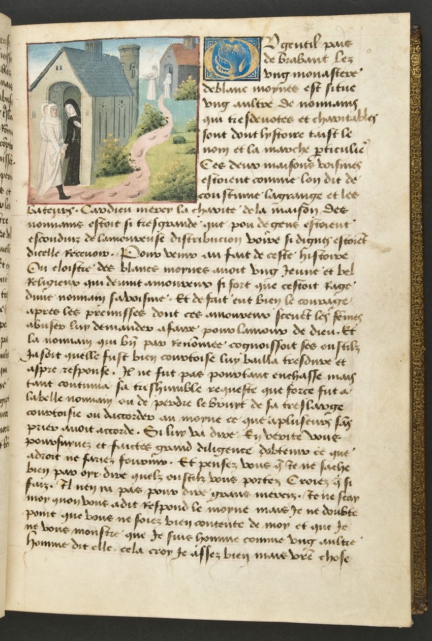 MS Hunter 252 033r oldal a Száz új hírből, c.1461-62 alkotó: French School