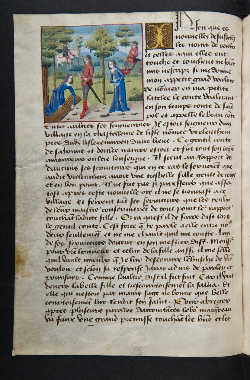 MS Hunter 252 051v oldal a száz új hírből, c.1461-62 alkotó: French School