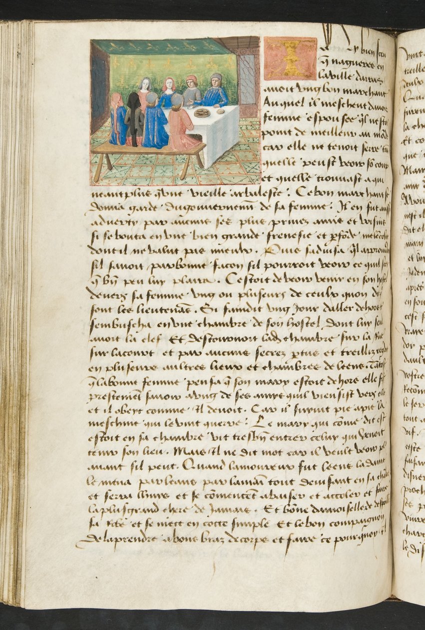 MS Hunter 252 113v oldal, Cent Nouvelles Nouvelles, 1461-62 körül alkotó: French School