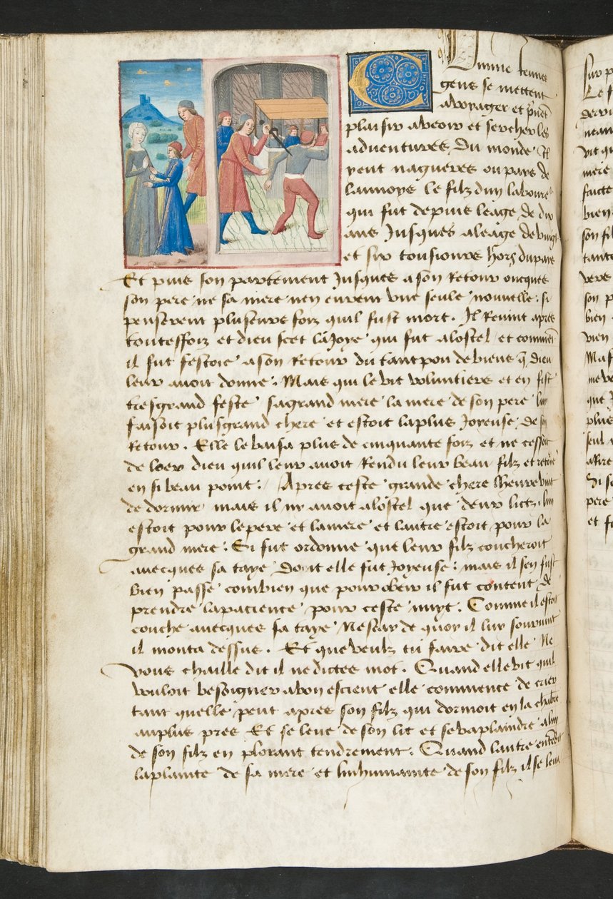 MS Hunter 252 115v oldal Cent Nouvelles Nouvelles, 1461-62 körül alkotó: French School