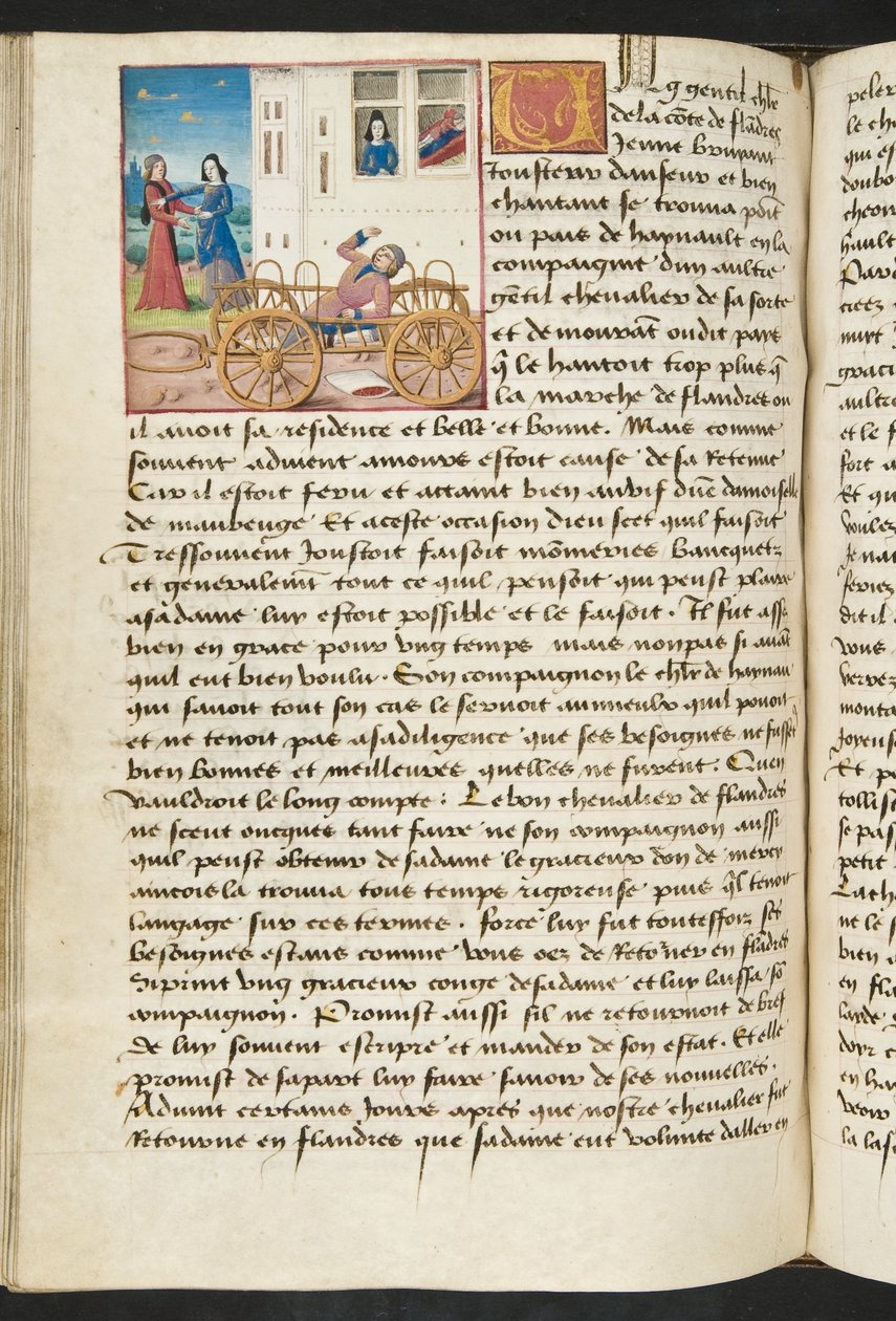 MS Hunter 252 122v oldal Cent Nouvelles Nouvelles, 1461-62 körül alkotó: French School