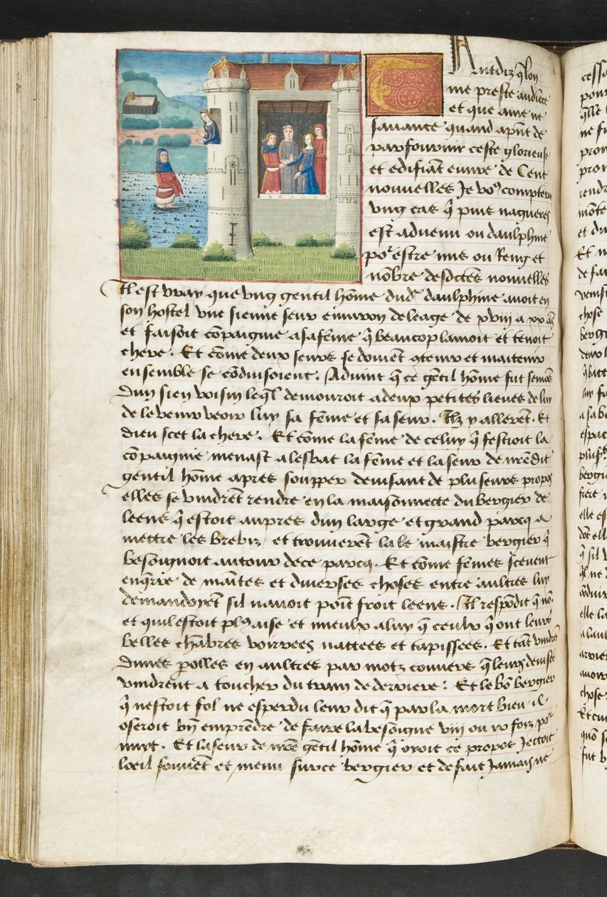 MS Hunter 252 127v oldal Cent Nouvelles Nouvelles, 1461-62 körül alkotó: French School