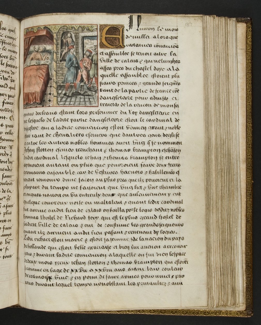 MS Hunter 252 137r oldal a száz új hírből, c.1461-62 alkotó: French School