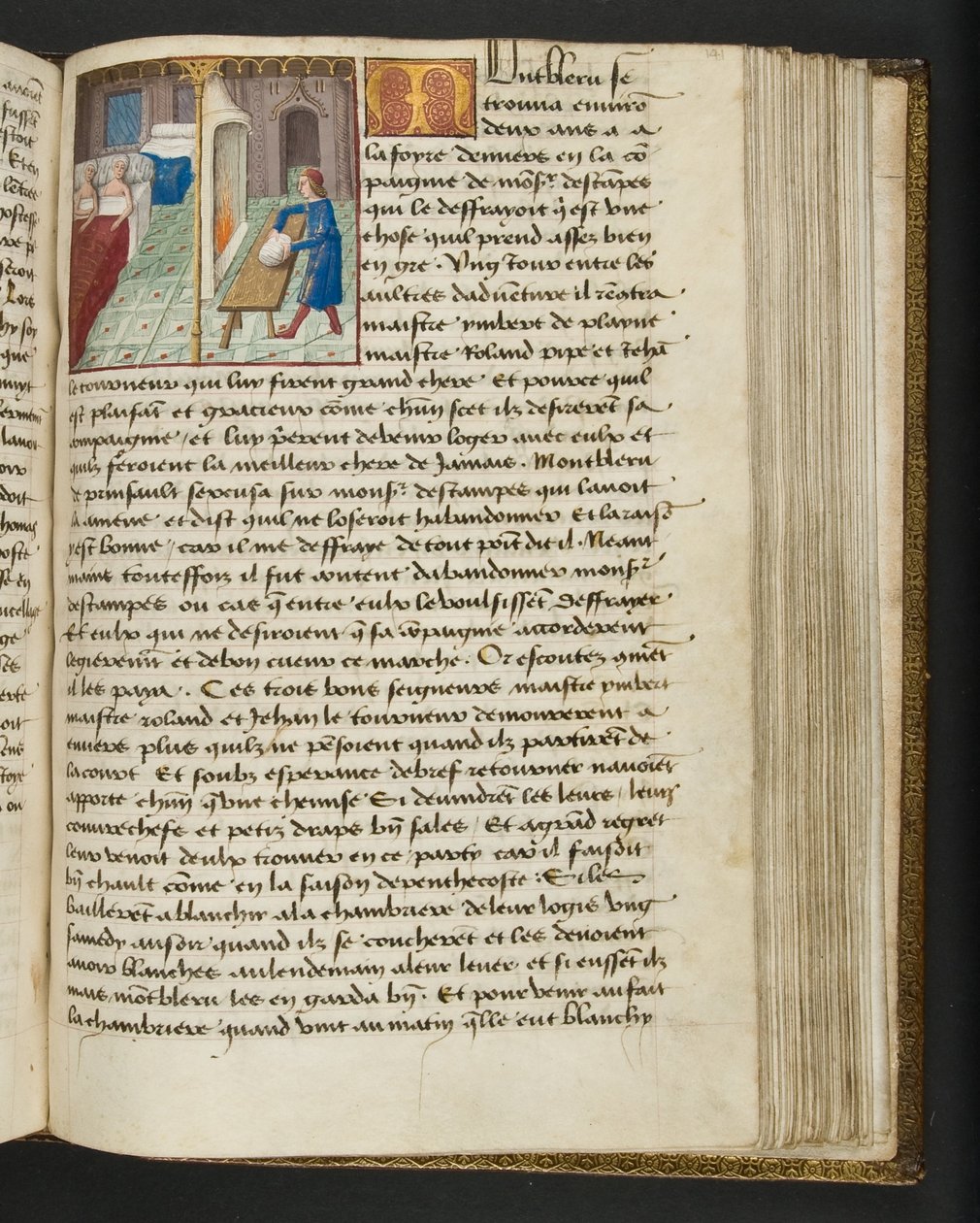 MS Hunter 252 141r oldal a száz új hírből, c.1461-62 alkotó: French School