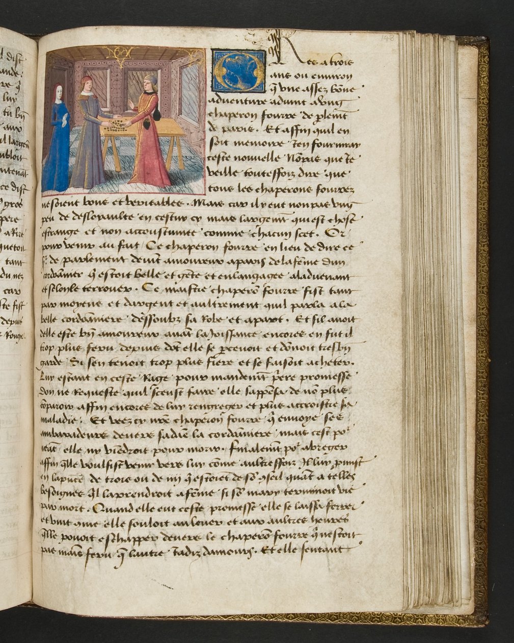 MS Hunter 252 148r oldal a száz új hírből, c.1461-62 alkotó: French School