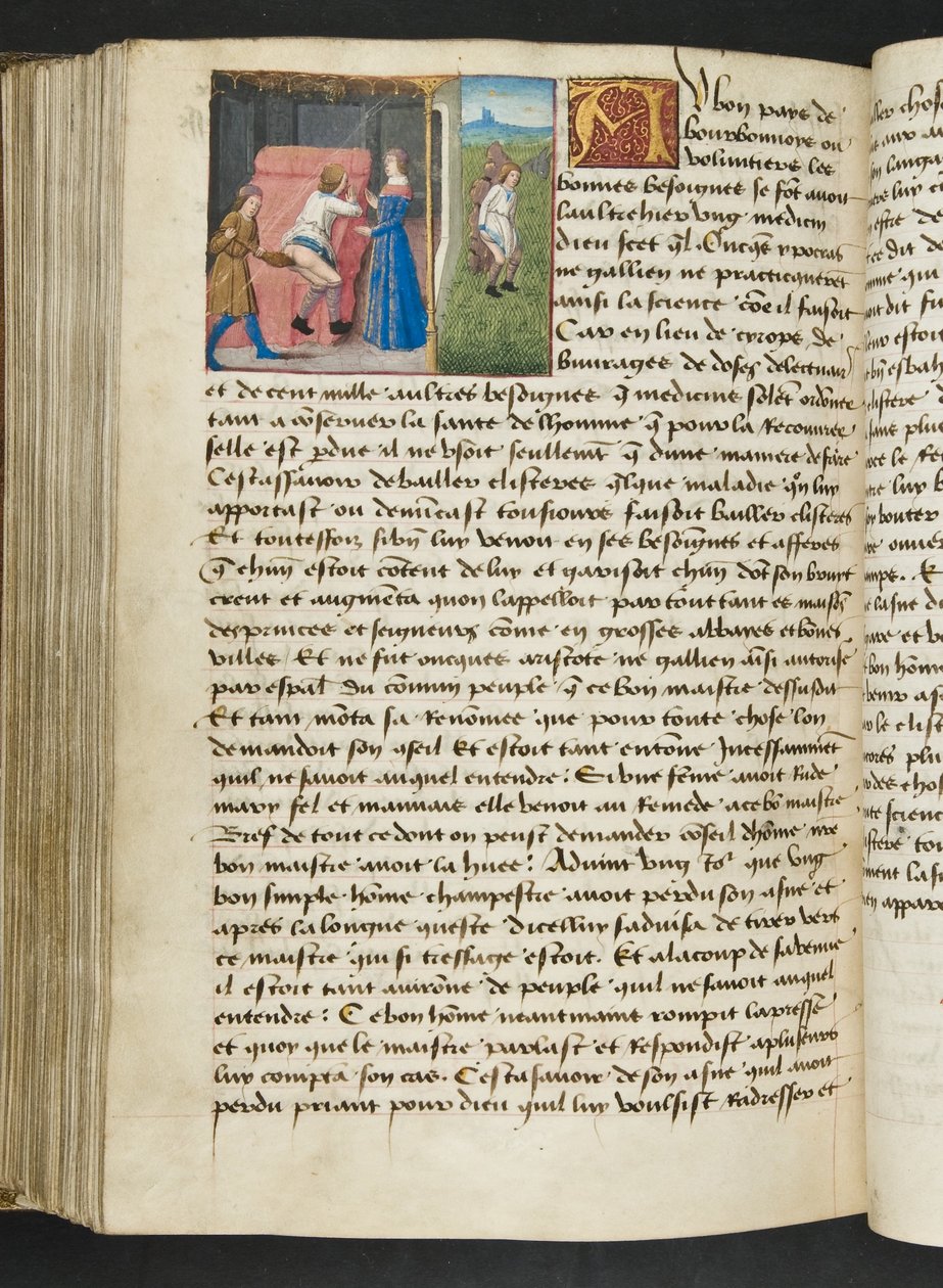 MS Hunter 252 167v oldal a száz új hírből, c.1461-62 alkotó: French School