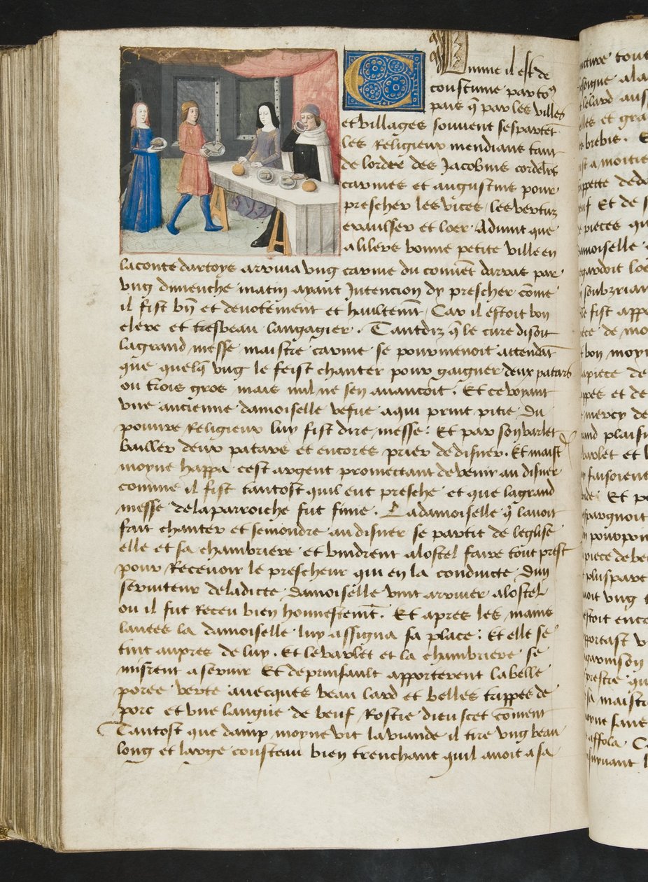 MS Hunter 252 173v oldal Cent Nouvelles Nouvelles, 1461-62 körül alkotó: French School