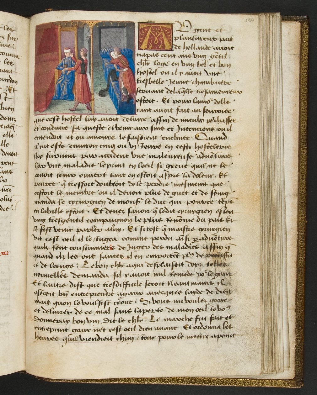 MS Hunter 252 180r oldal a száz új hírből, c.1461-62 alkotó: French School