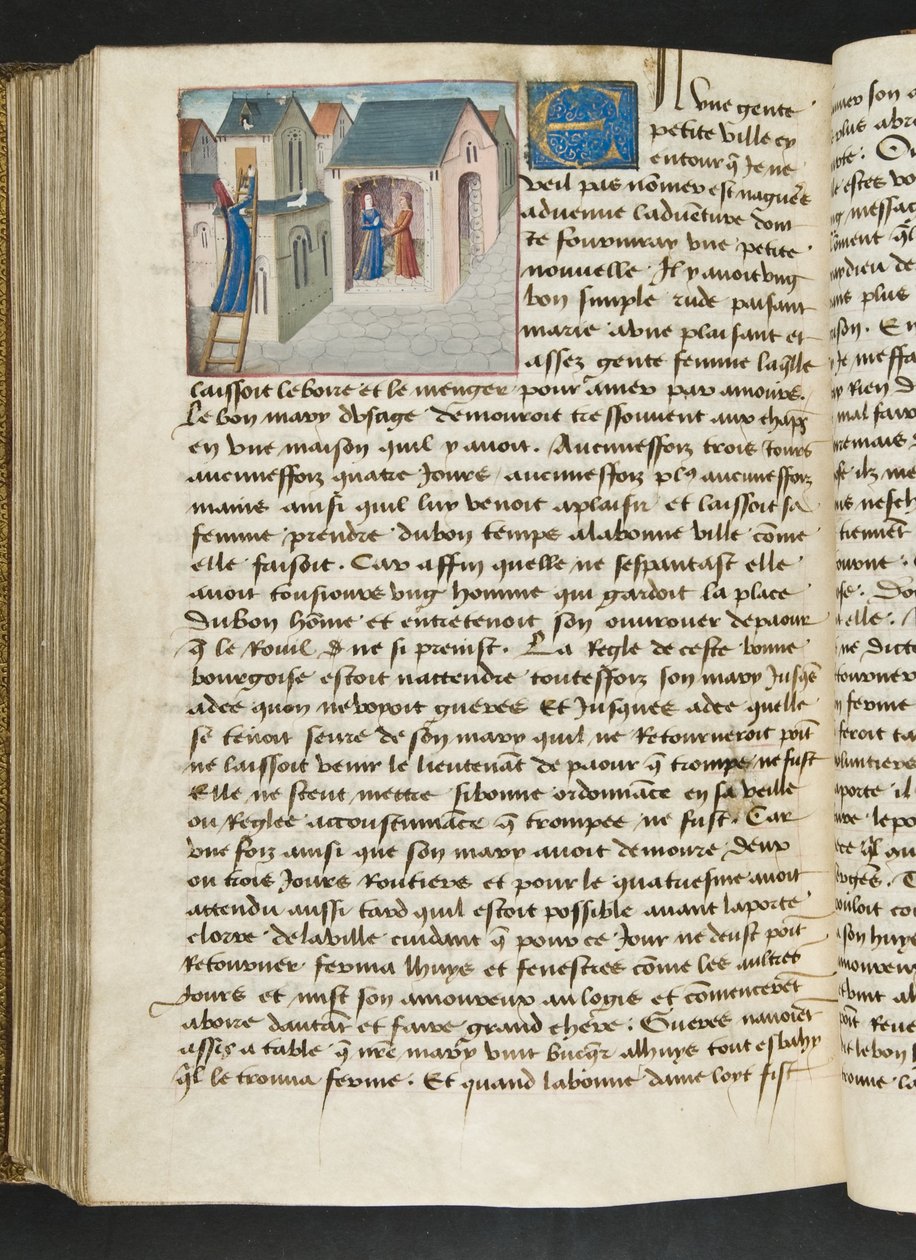 MS Hunter 252 181v oldal Cent Nouvelles Nouvelles, 1461-62 körül alkotó: French School