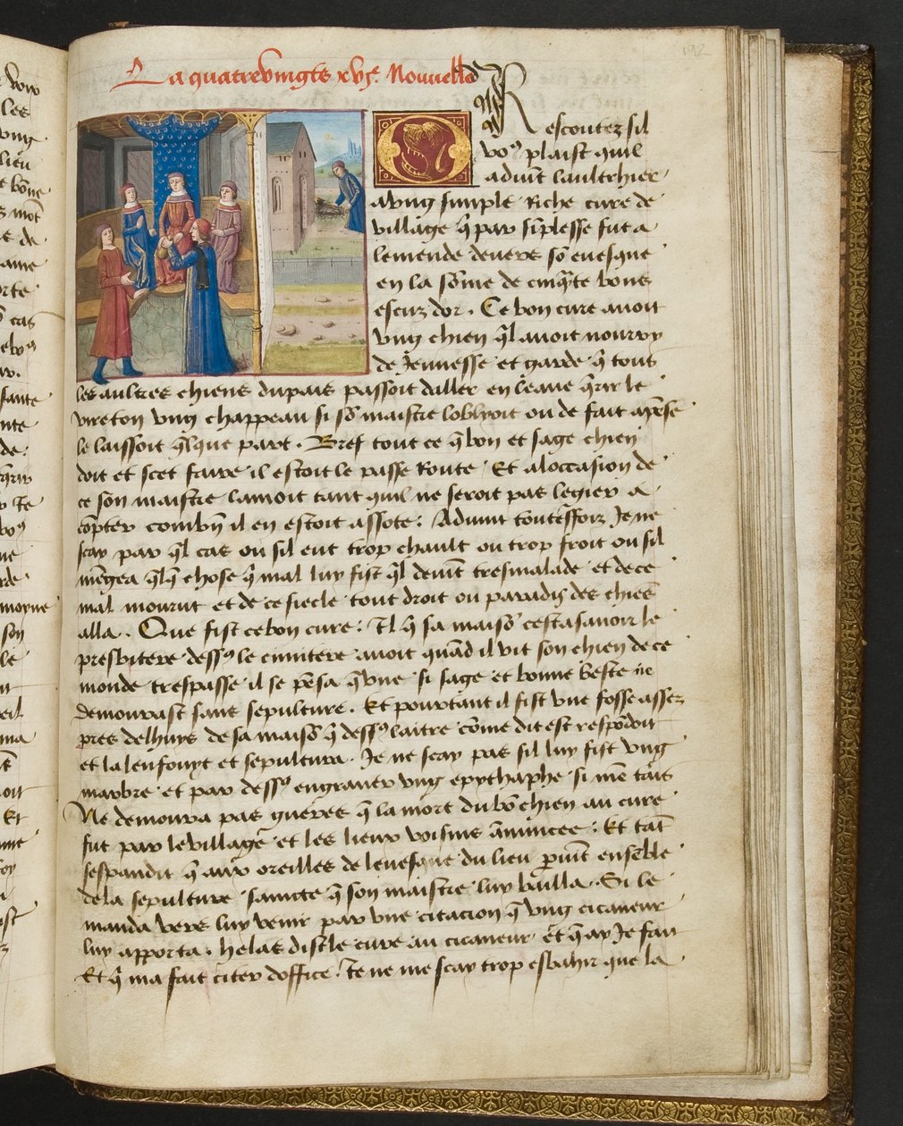 MS Hunter 252 192r oldal a száz új hírből, c.1461-62 alkotó: French School