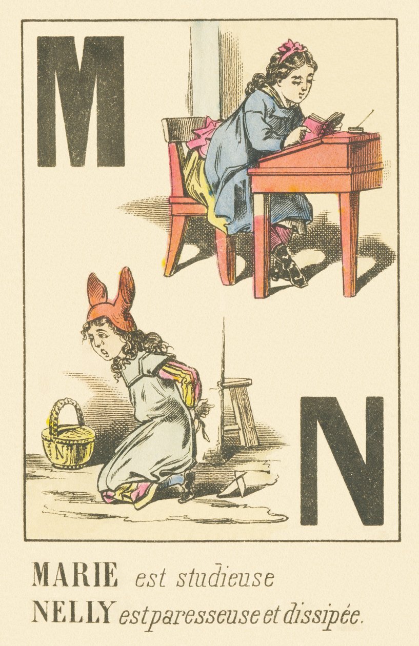 M N: Marie szorgalmas, Nelly lusta és szétszórt alkotó: French School