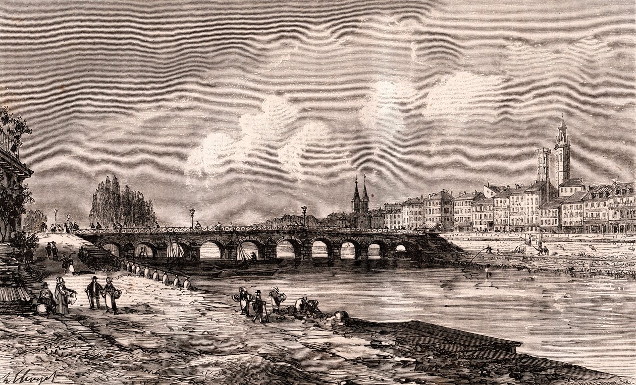 Macon - Bourgogne-Franche-Comte - V. A. Malt-Brown „La France illustrée: földrajz, történelem, statisztikai igazgatás” című metszete. 1884 alkotó: French School