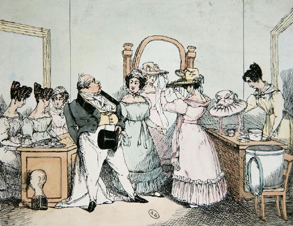 "Asszonyom a feleségem és nem a lányom" metszet: Bernard, 1820-30 körül (színes litó) alkotó: French School