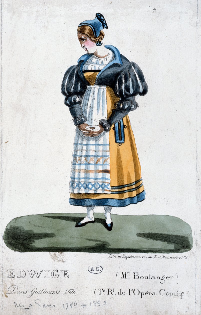 Madame Boulanger Edwige szerepében Rossini Guillaume Tell című operájában alkotó: French School