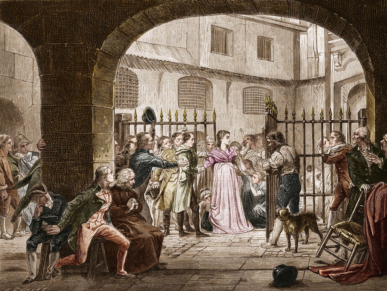 Madame Jeanne Marie Roland de la Platiere (1754-1793), francia politikus, aki 1793-ban került a forradalmi udvarba. Metszet Dauban festménye után. alkotó: French School