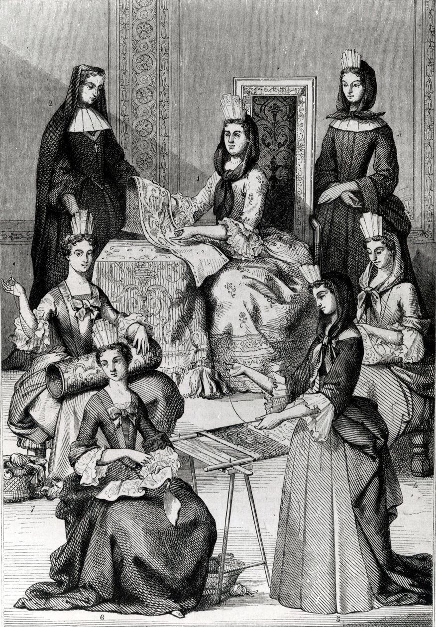 Madame de Maintenon és a Ladies in Waiting alkotó: French School