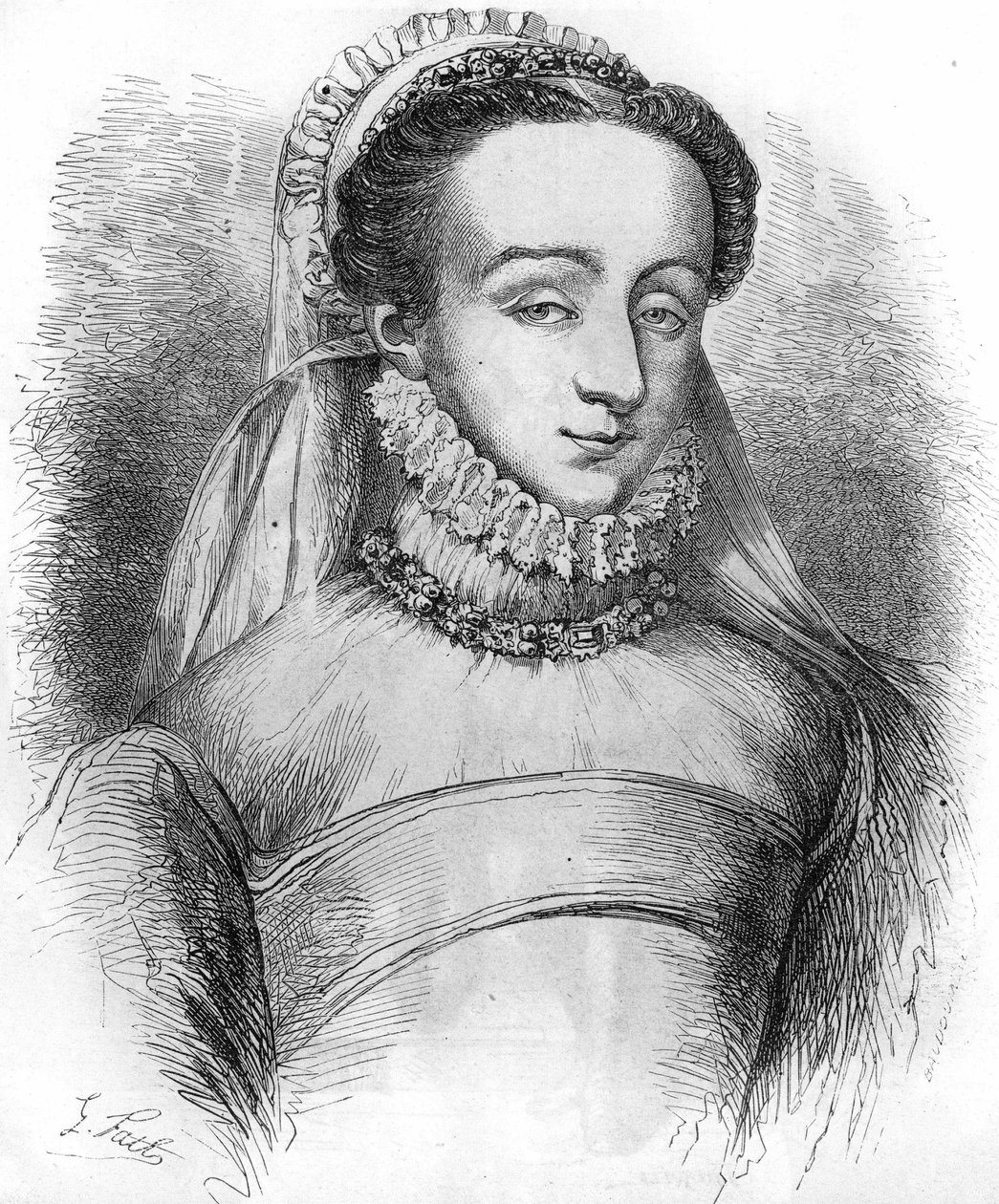 Madame de Sauve (az egyik nő, akit Catherine de Medicis (Caterina de Medici) használt, hogy feljegyzéseket készítsen az udvar embereiről). Más néven Charlotte de Beaune, de Sauve bárónő, majd később de Noirmoutier márquise, IV. Henrik szeretője. A „” Histo alkotó: French School