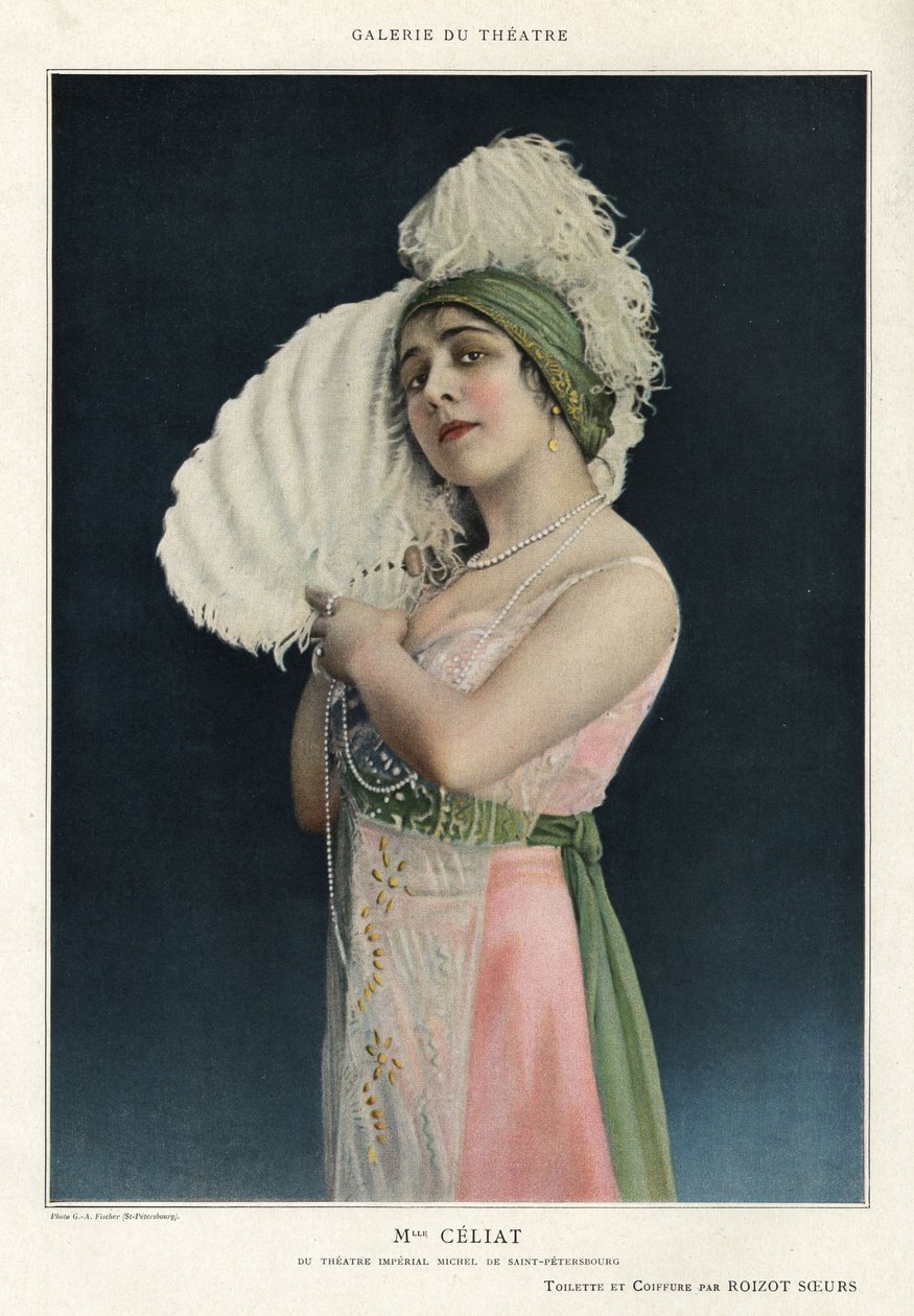 Mademoiselle Celiat, a Le Theatre-ből alkotó: French School