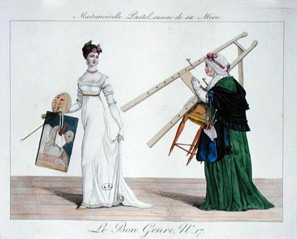 Mademoiselle Pastel, majd az anyja, 17. lemez a „Le Bon Genre”-ből alkotó: French School