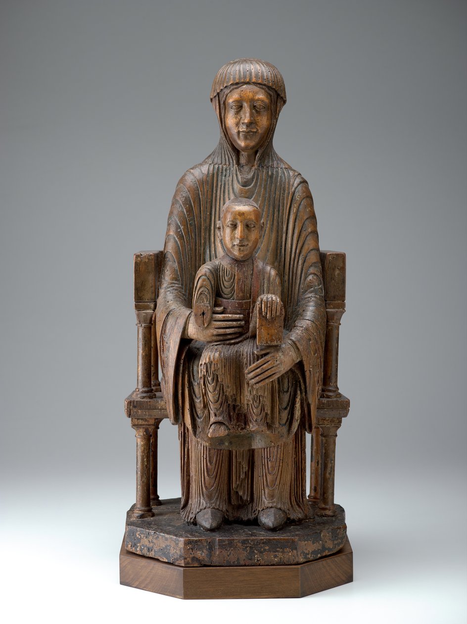 Madonna and Child in Majesty, 1150-1200 körül (fa, polikróm nyomok) alkotó: French School