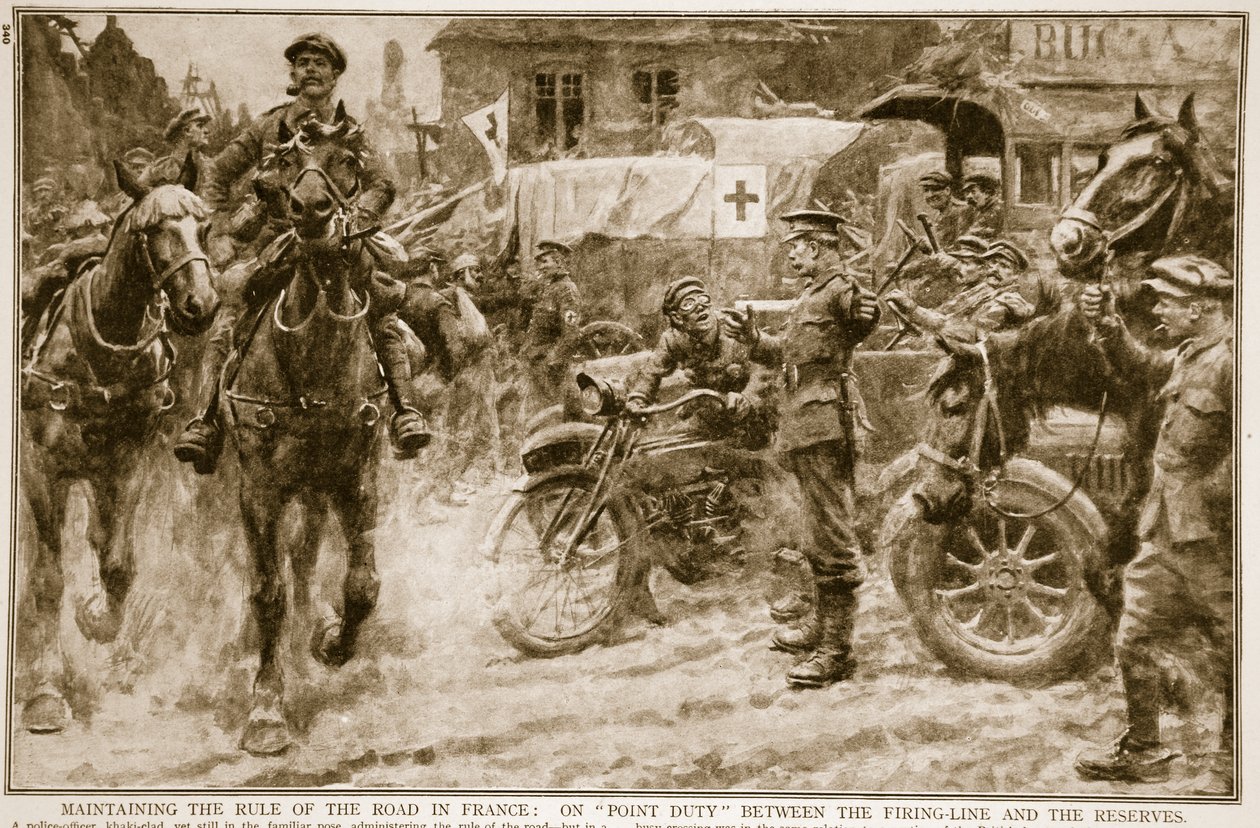 Az utak uralmának fenntartása Franciaországban: pontszolgálatban a lővonal és a tartalékok között, 1914-1919 alkotó: French School