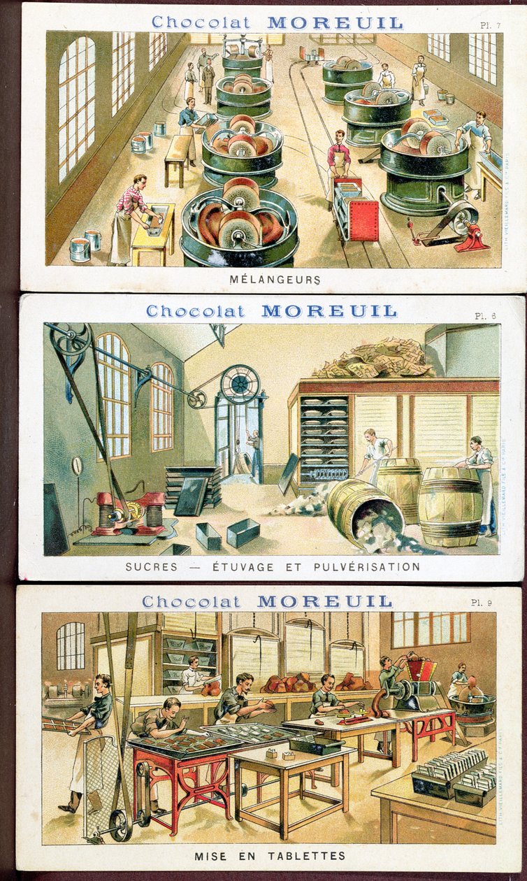 Csokoládékészítés, a csokoládé imázs reklámozása Moreuil, 1900 körül (lásd még: 289139) alkotó: French School