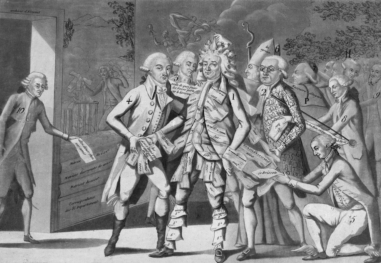 Ember a megbízatásokban:... képviselők csoportja, akik Brissotert keresnek” (Jacques Pierre Brissot de Warville 1754-1793) Anonymous. Nyomtatás. 1791 alkotó: French School