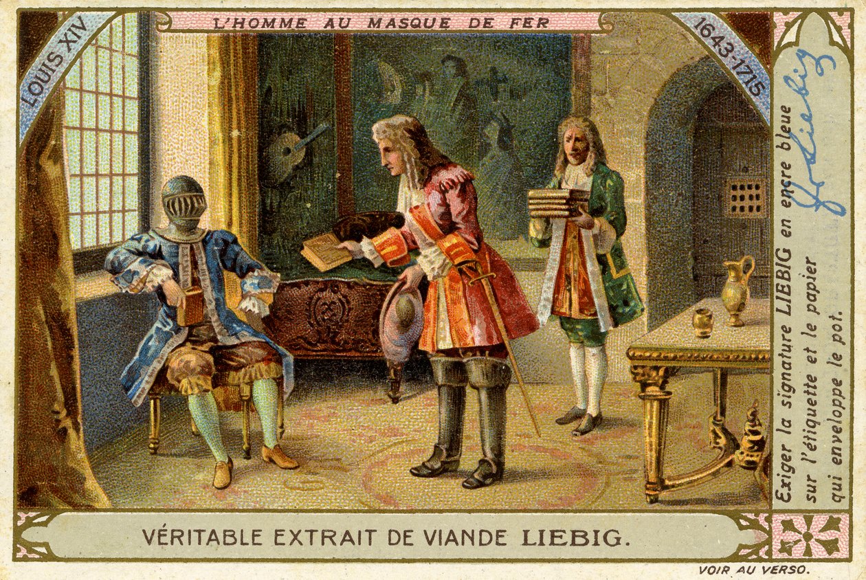 Ember a vasmaszkban, XIV. Lajos uralkodása, Liebig-kártya alkotó: French School