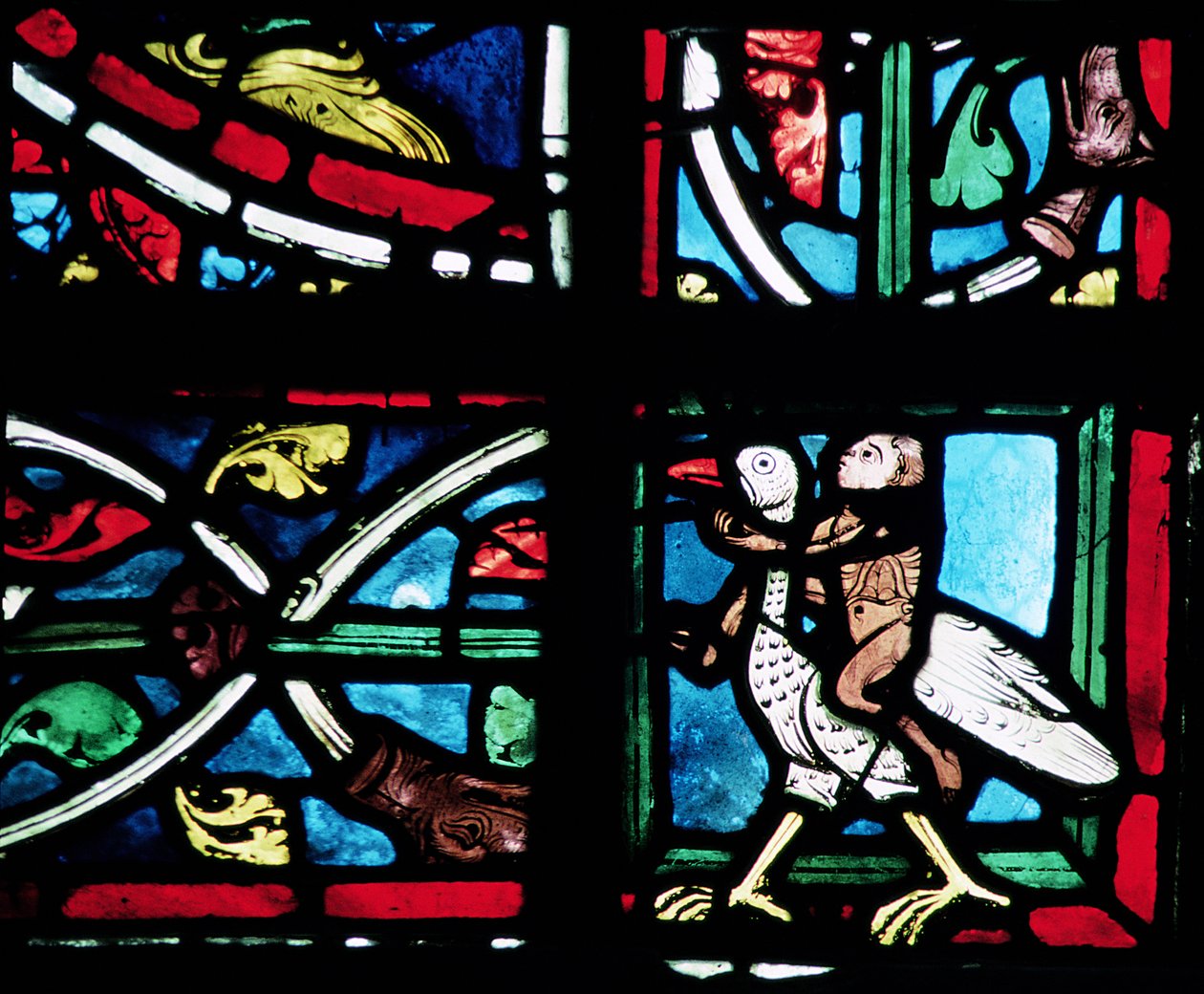 Madáron lovagló ember, 13. század alkotó: French School