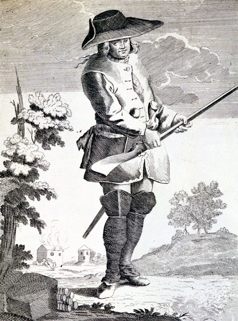 Mandrin, a csempészek tábornoka, hajlandó valamilyen akcióra - metszet alkotó: French School
