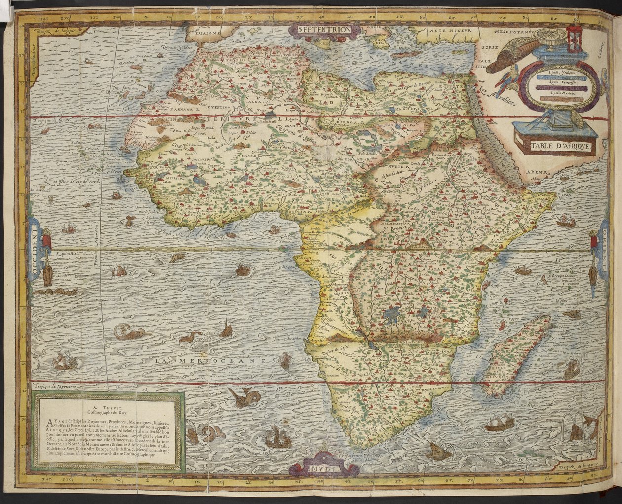 Afrika térképe, Table d