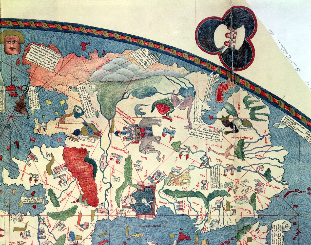 Afrika térképe, egy 1447-es eredeti után alkotó: French School