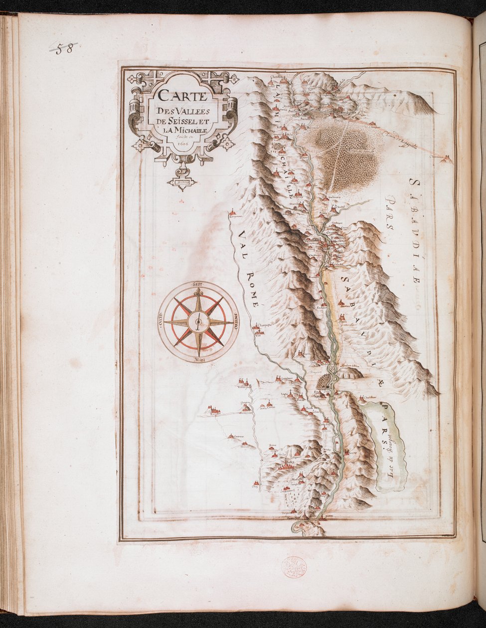 La Michaille Vallée térképe „TÉRKÉPEKBŐL, tervek és nézetek, városok és erődök Franciaországban; François Martilleur végezte ki Maximilien de Béthune számára alkotó: French School