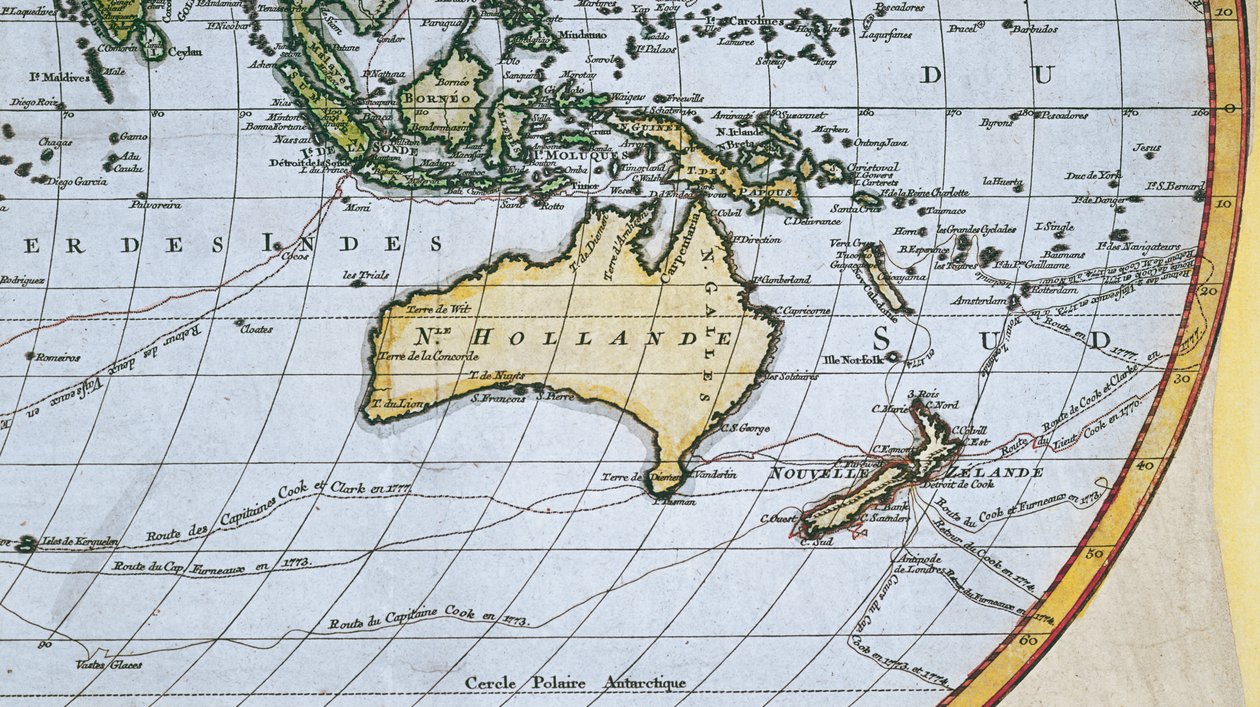 Új-Hollandia térképe, 1650-1780 körül alkotó: French School