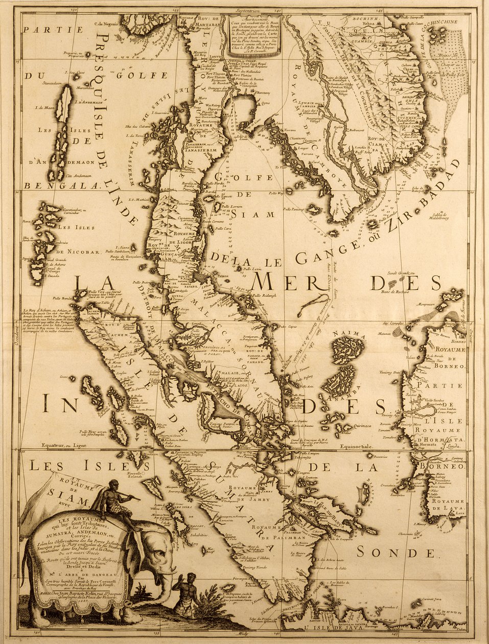 Délkelet-Ázsia térképe, 1687 (tintával, papíron) alkotó: French School