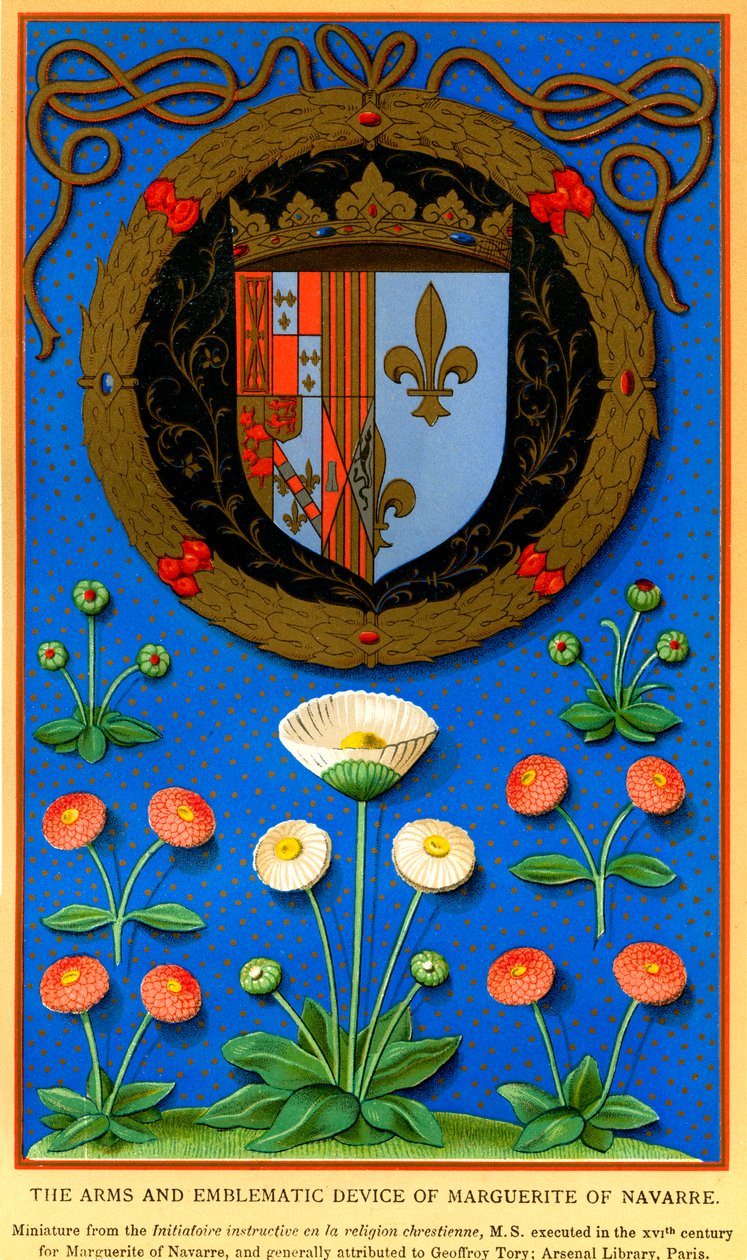 Marguerite de Navarre emblematikus eszköze alkotó: French School