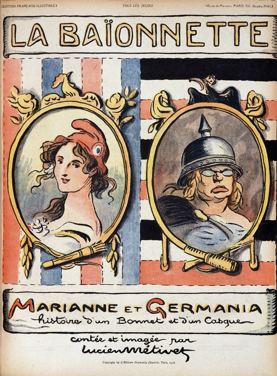 Marianne és Germania, egy kalap és egy sisak története - a „La Bayonette” című filmben 1918.04.18. alkotó: French School