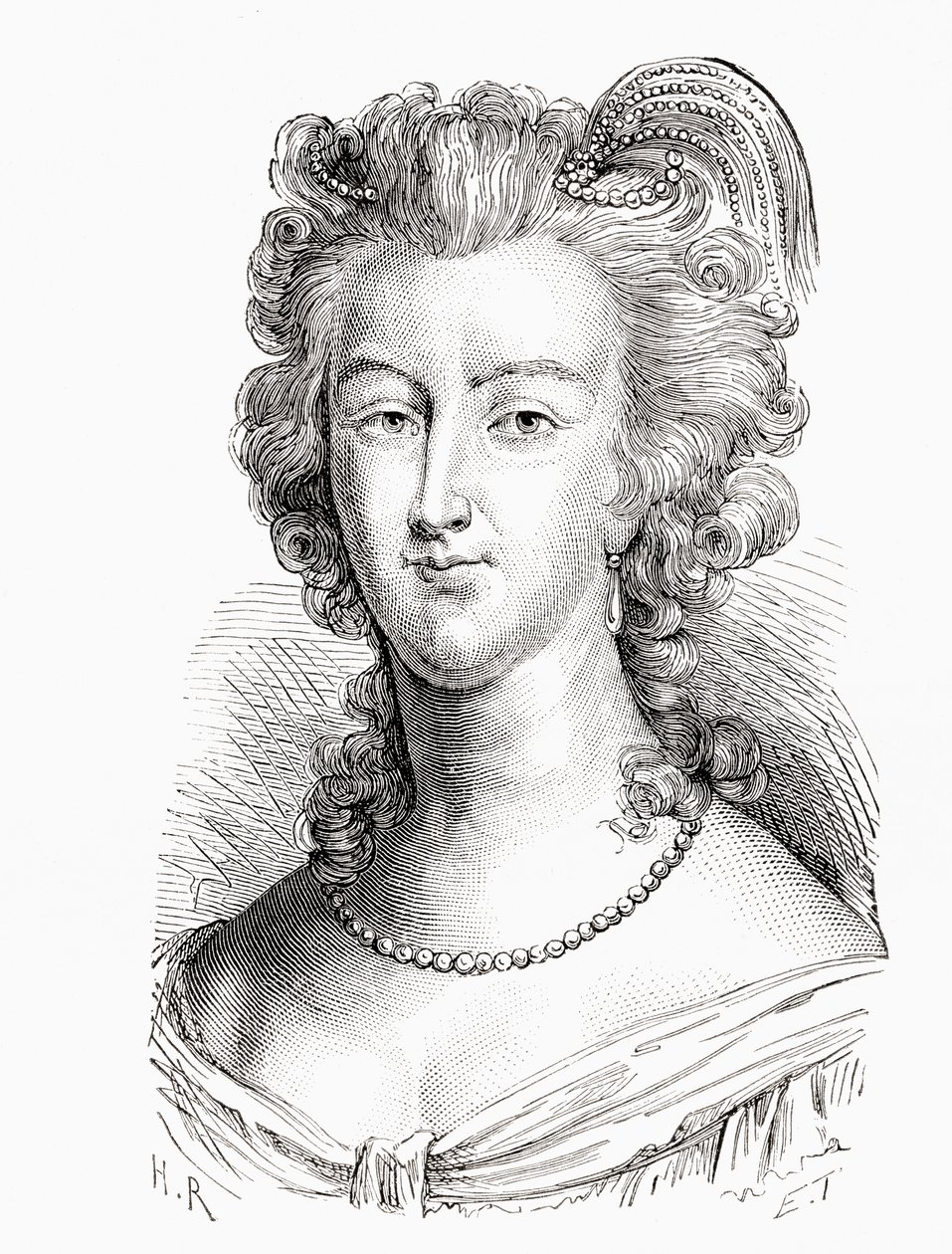Marie Antoinette, Franciaország történelméből, megjelent 1880 körül alkotó: French School
