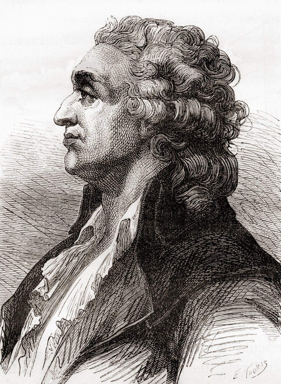 Marie Jean Antoine Nicolas de Caritat, Condorcet márki, a "Les Merveilles de la Science"-ből, megjelent 1870 körül (metszet) alkotó: French School