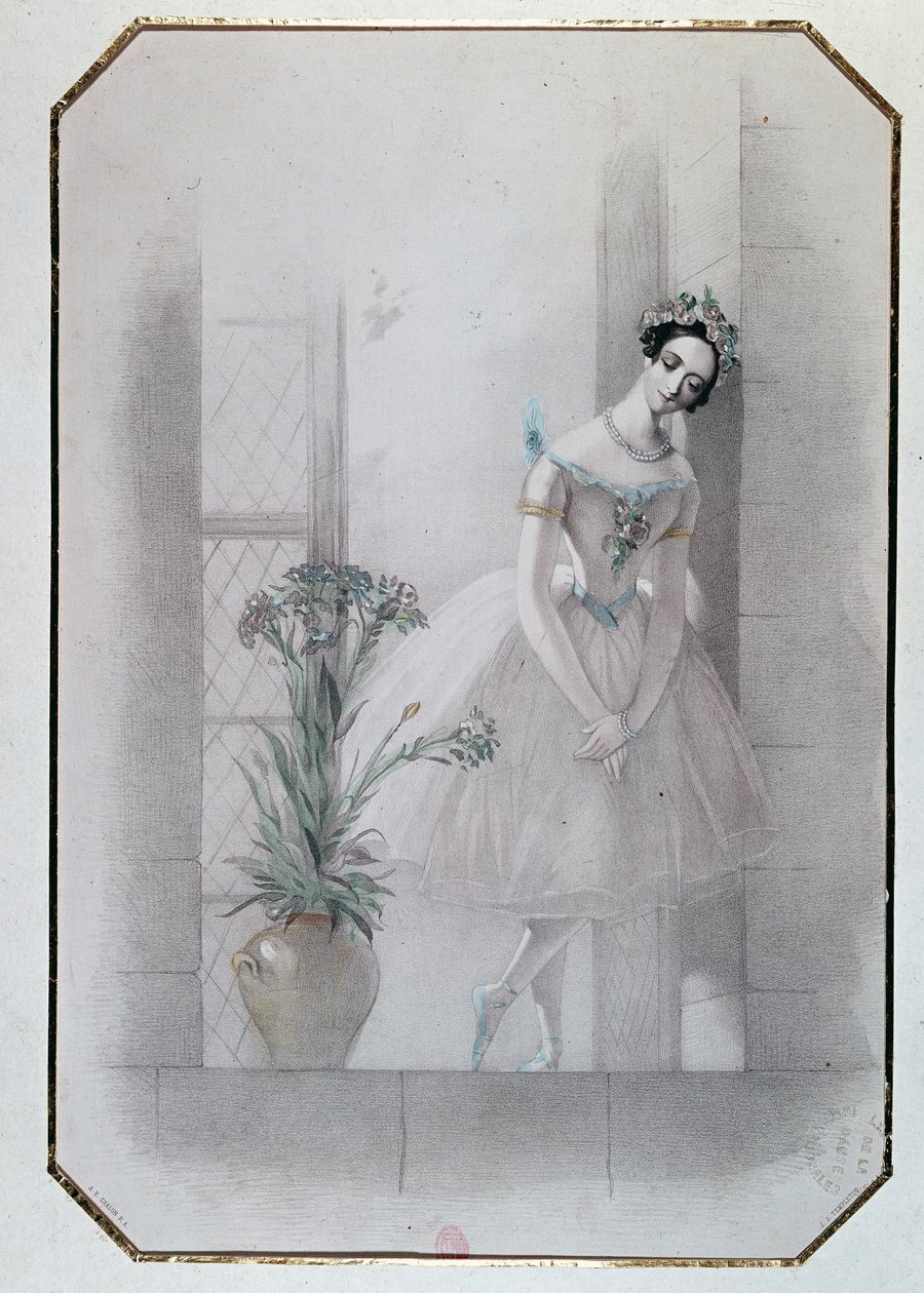 Marie Taglioni a „Sylphide” című olasz operában alkotó: French School