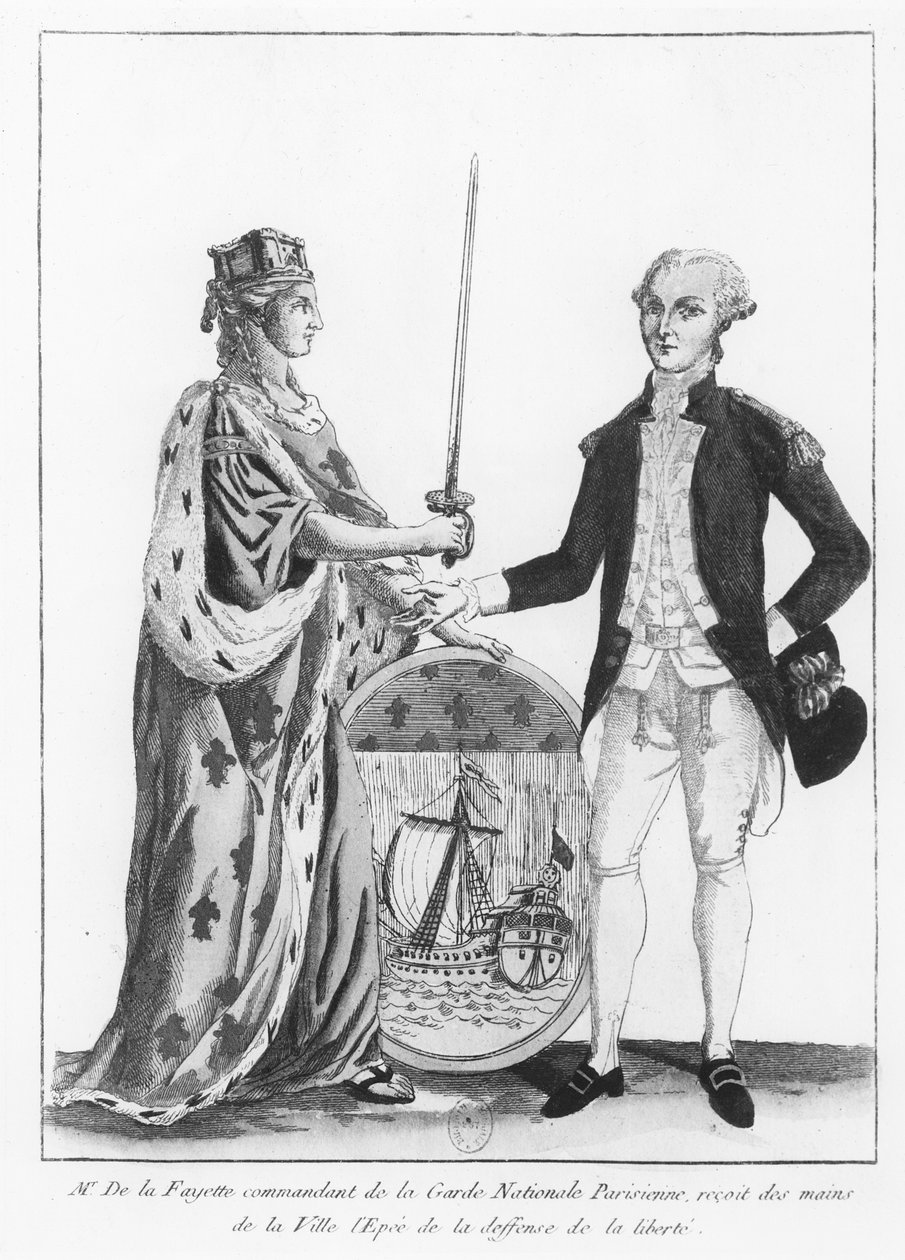 Marquis de La Fayette (litho) alkotó: French School