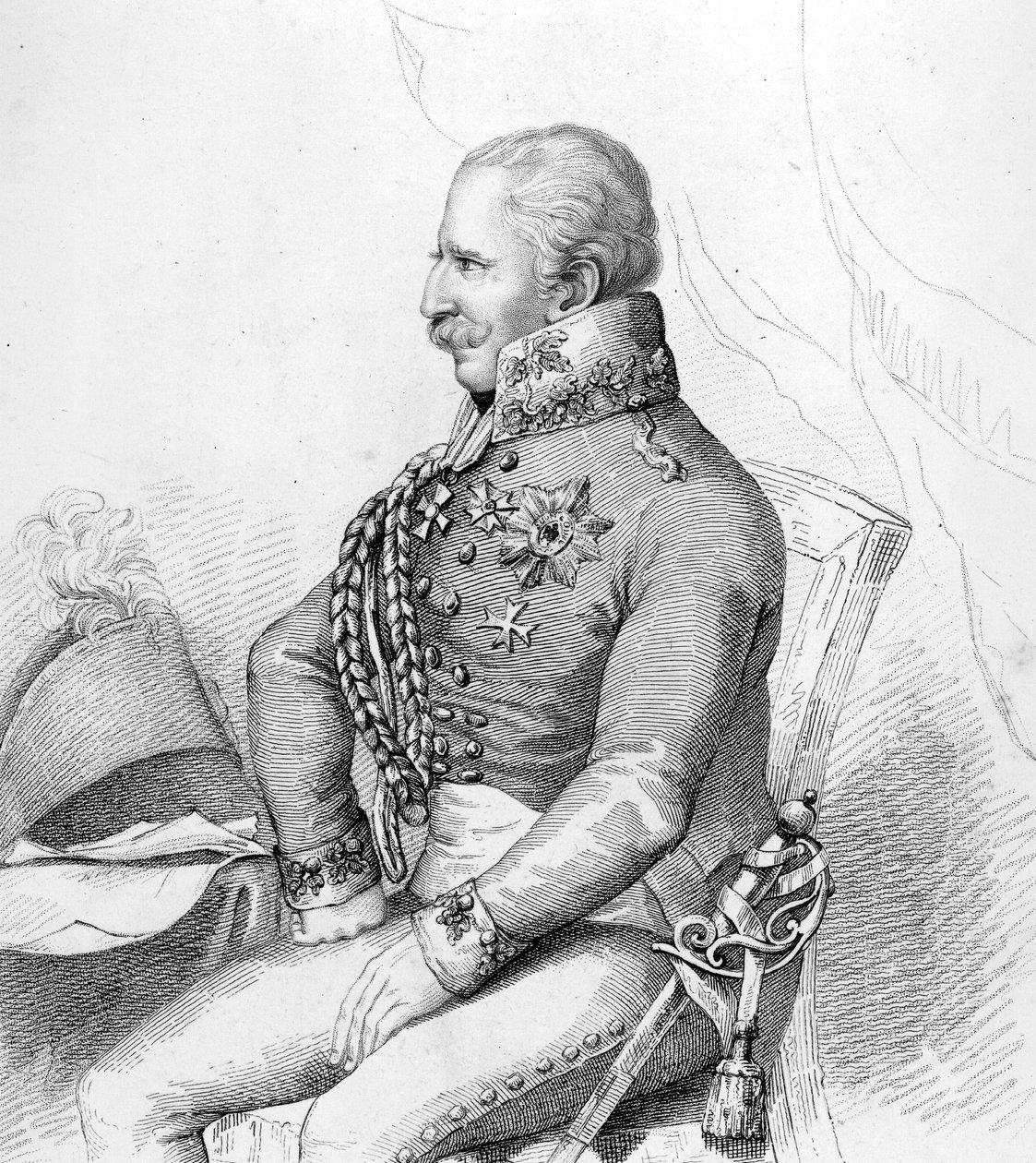 von Blucher marsall (metszet) alkotó: French School