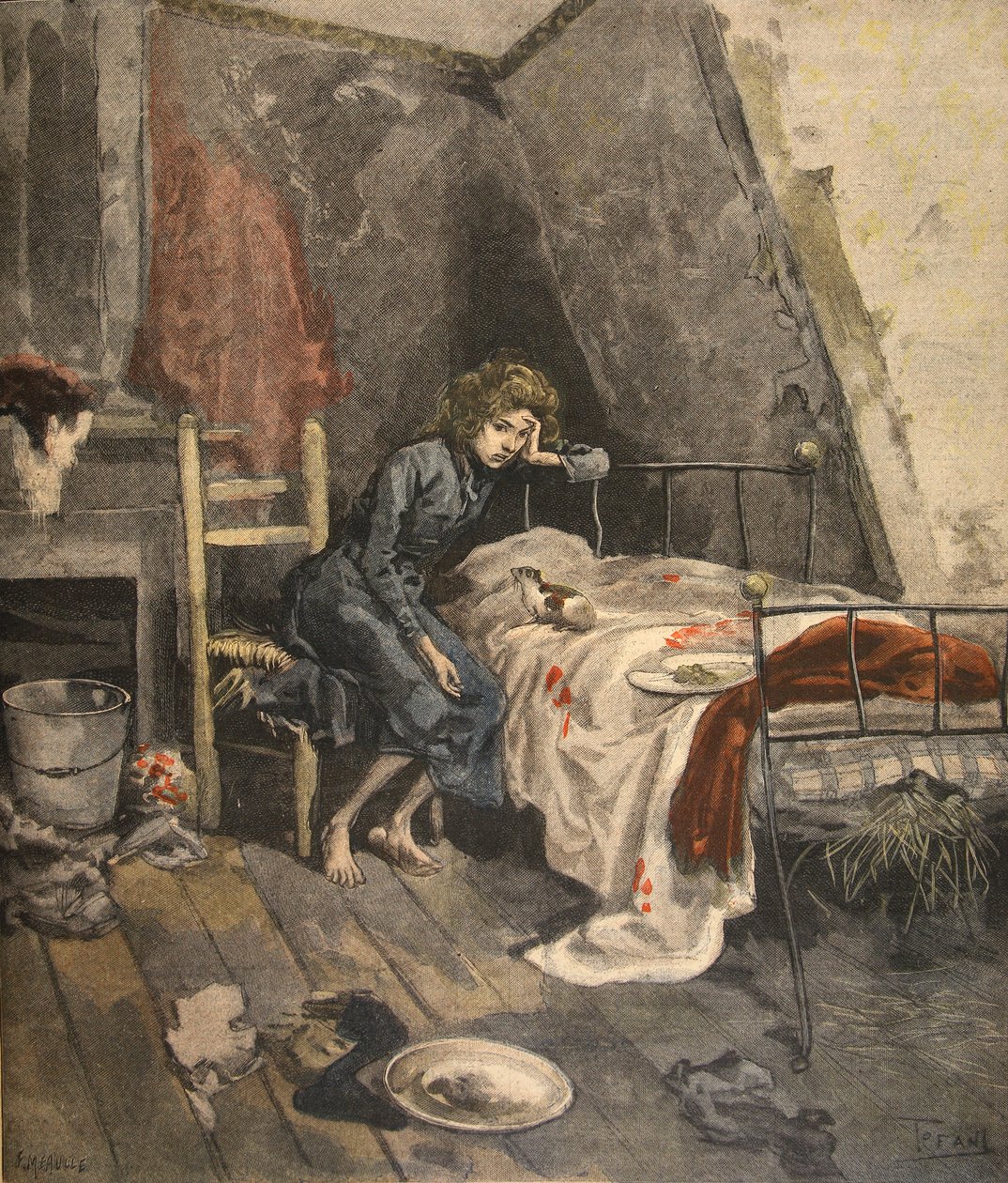 A gyermek mártíromsága: egy fiatal Guyon, illusztráció a Le Petit Journal: Supplement illustre, 1898. szeptember 4. alkotó: French School